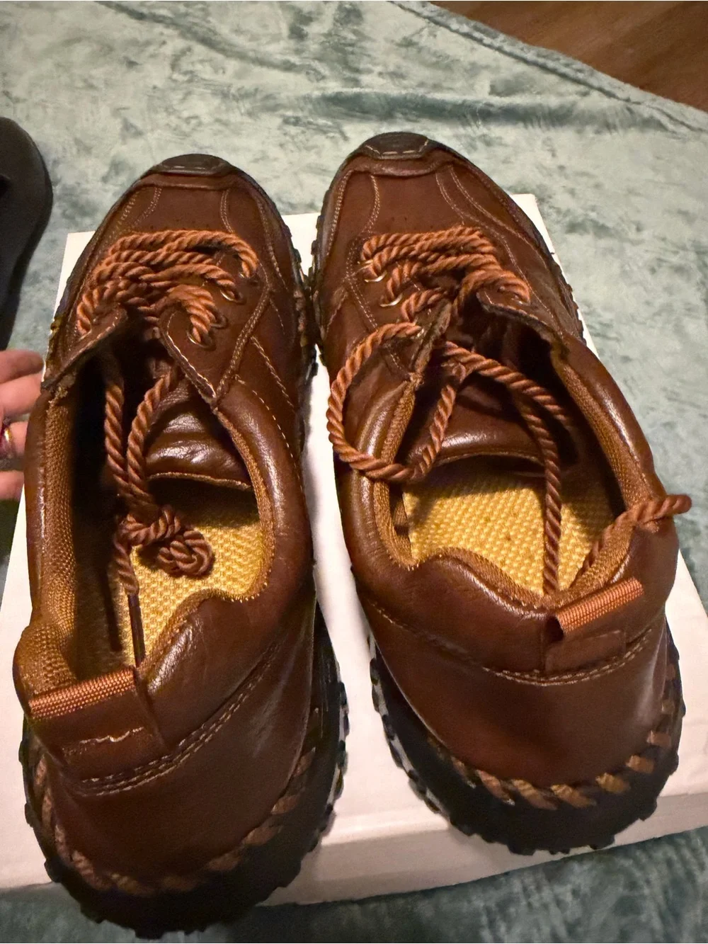 Men's Brown Leather Casual Lace-Up Shoes